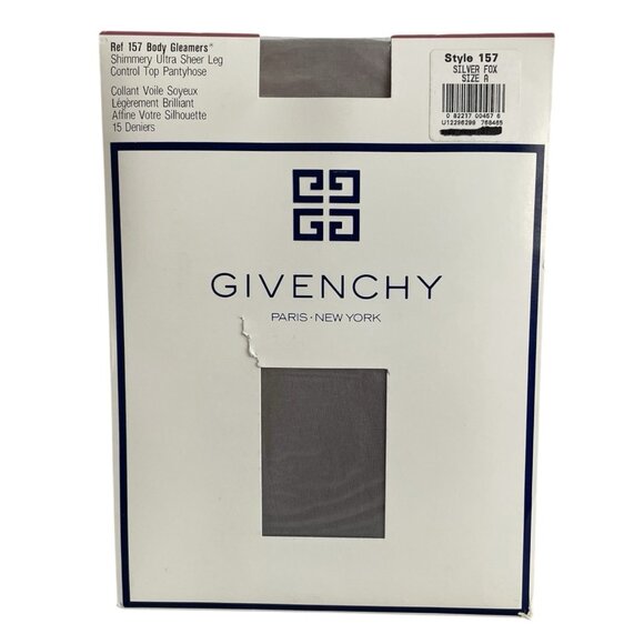 Givenchy Body Gleamers Pantyhose Silver Fox Style 157 Shimmery Size A NIB - Picture 1 of 2